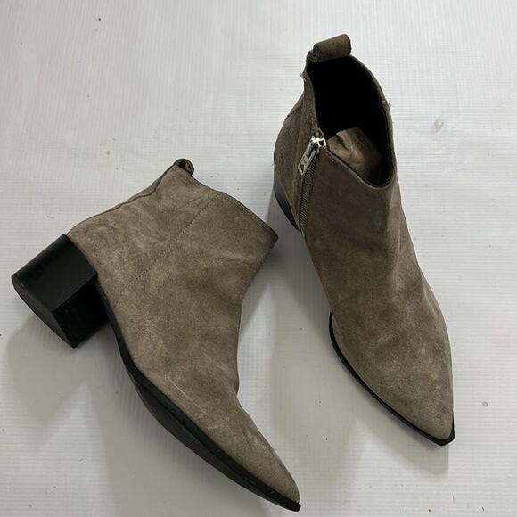 EVERLANE THE BOSS LEATHER SUEDE ANKLE BOOTS SIZE 5 - Picture 2 of 7